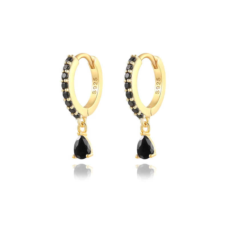 925 Sterling Colorful Multi-Styled/Color Small Round Drop Earrings