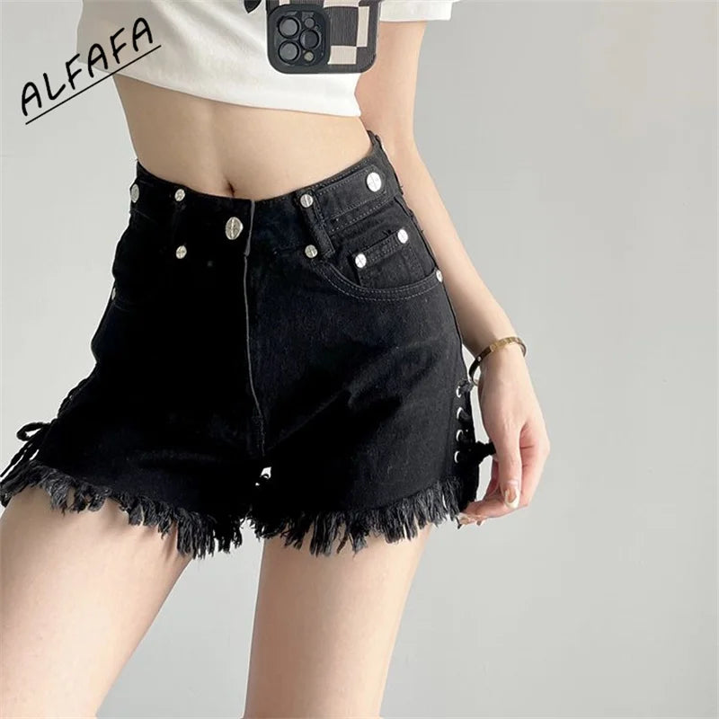 Y2K Cross Pocket High Waist Emo Streetwear Shorts