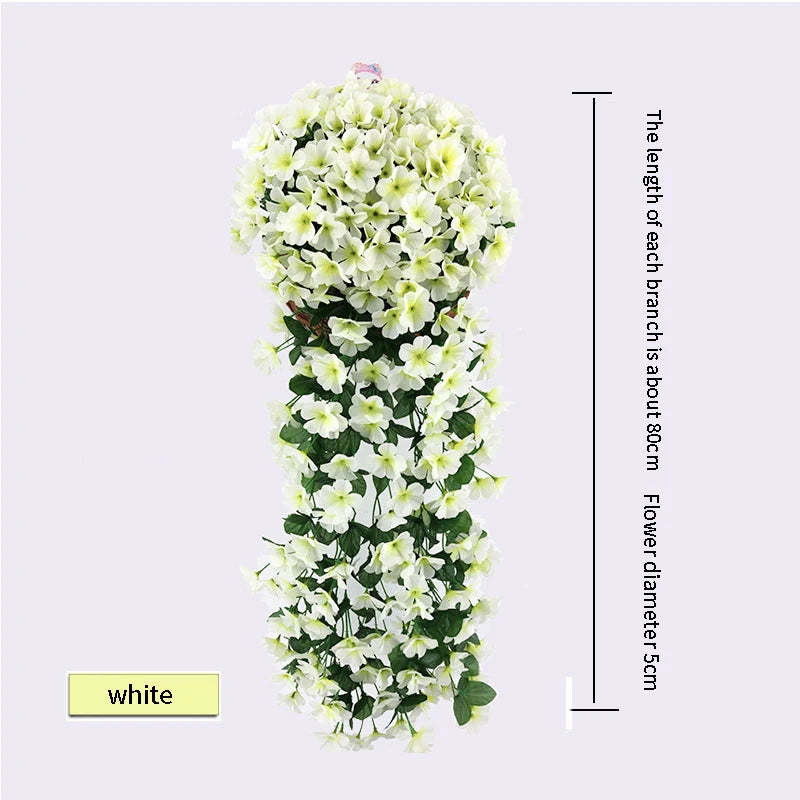 Multicolored Artificial Flower Hanging Orchid Wall Decoration
