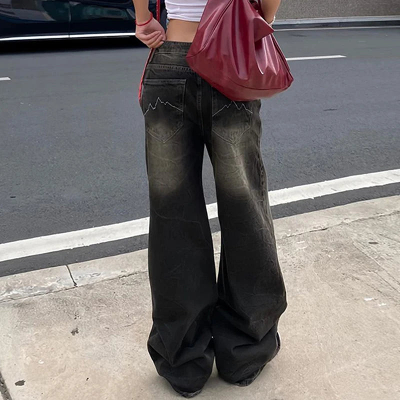 Y2K Baggy Pop American Retro Loose Denim Pants