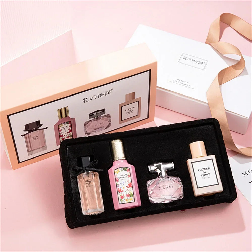 Women's High-Quality 110ML Eau De Parfum Set - Floral Scent Lasting Fragrance Four Piece Gift Box Perfume Set