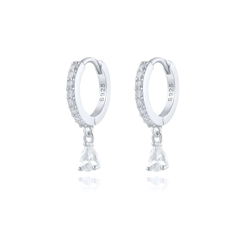 925 Sterling Colorful Multi-Styled/Color Small Round Drop Earrings