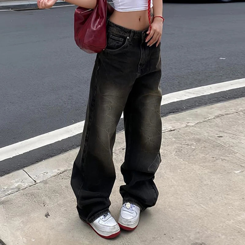 Y2K Baggy Pop American Retro Loose Denim Pants