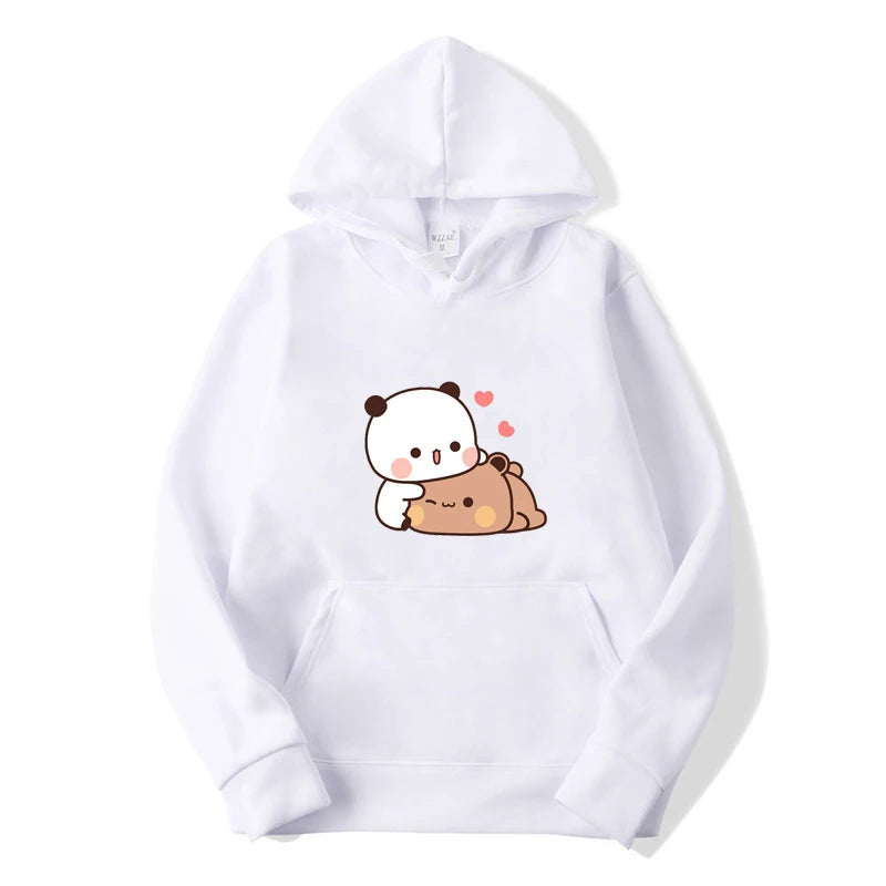 Cute Bear Printed Snuggly Bears Pullover Hoodie