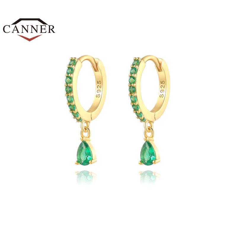 925 Sterling Colorful Multi-Styled/Color Small Round Drop Earrings