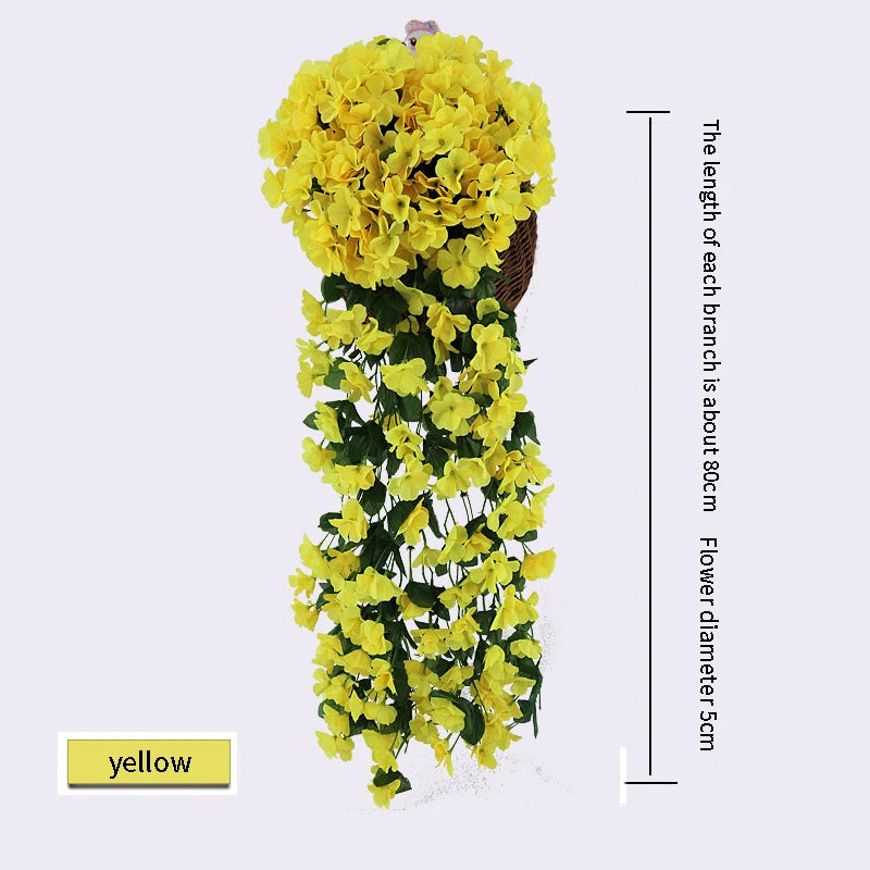Multicolored Artificial Flower Hanging Orchid Wall Decoration