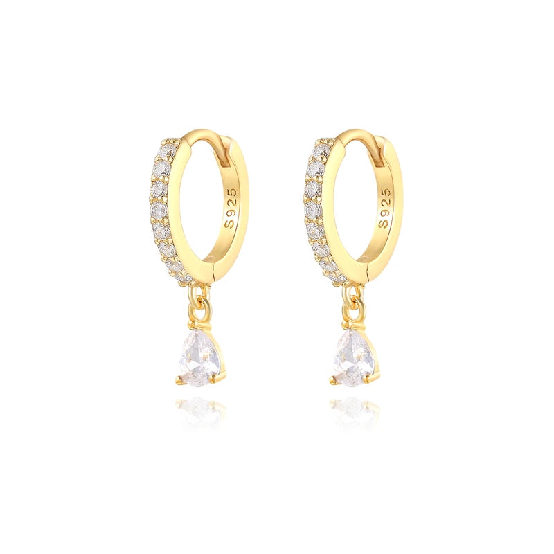 925 Sterling Colorful Multi-Styled/Color Small Round Drop Earrings