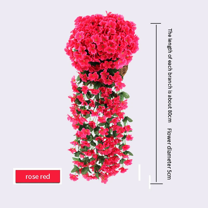 Multicolored Artificial Flower Hanging Orchid Wall Decoration
