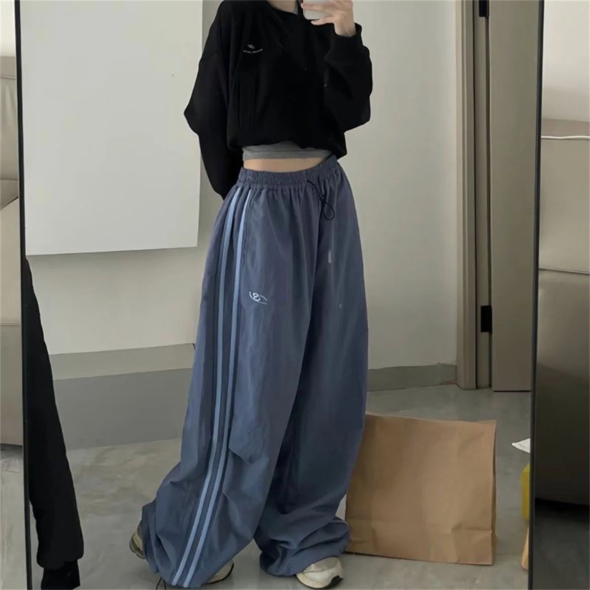 Multi-Colored Vintage Wide Leg Vintage Cargo Pants