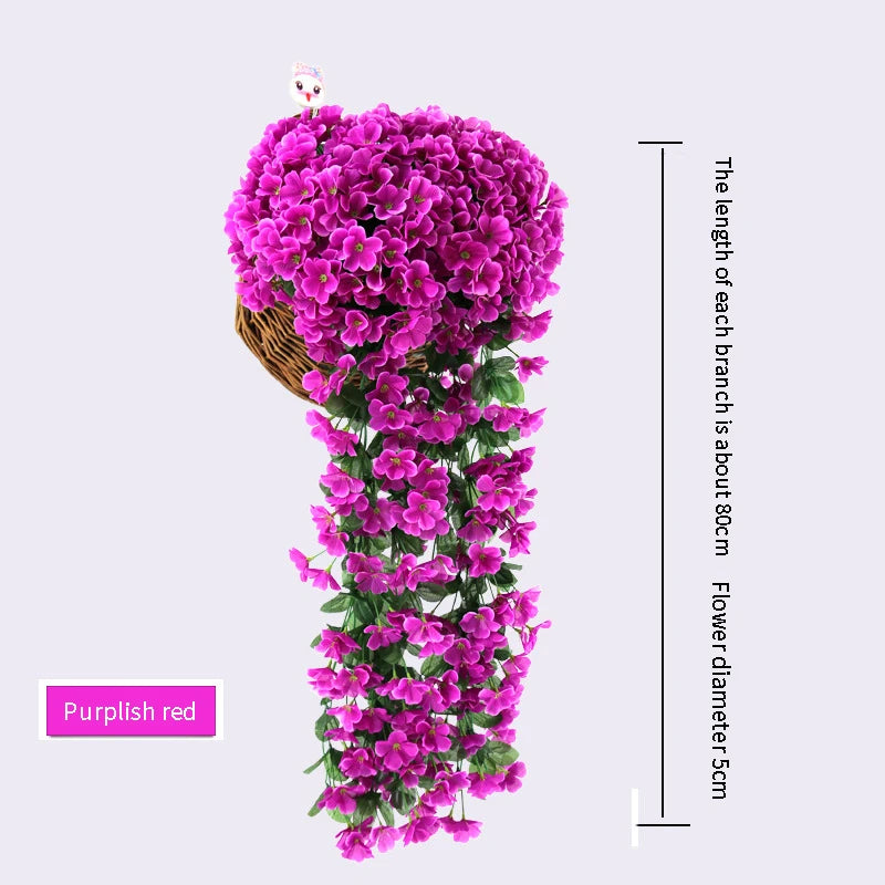 Multicolored Artificial Flower Hanging Orchid Wall Decoration