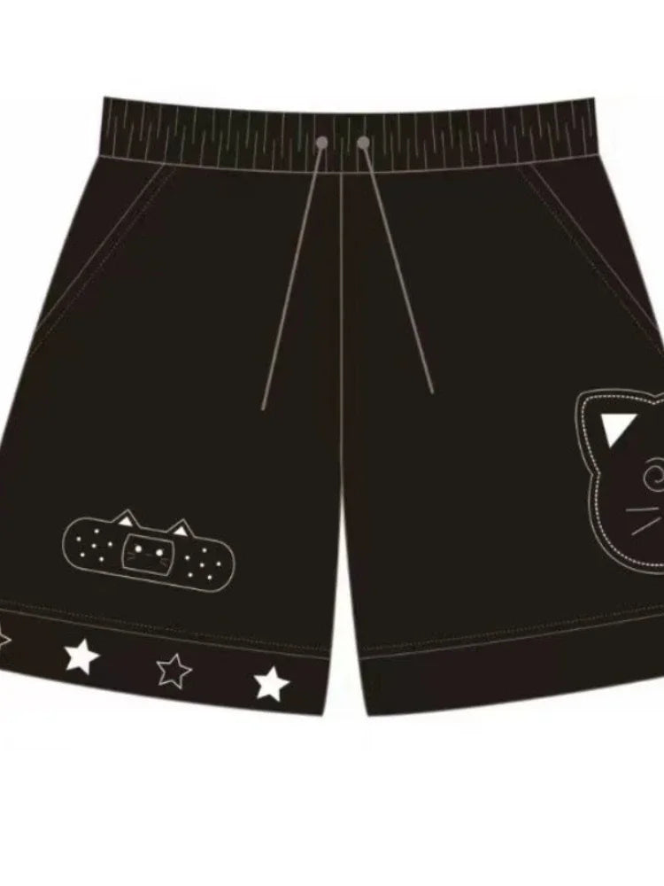 Japanese Style Kawaii Cute Cat Ear Embroidery Shorts