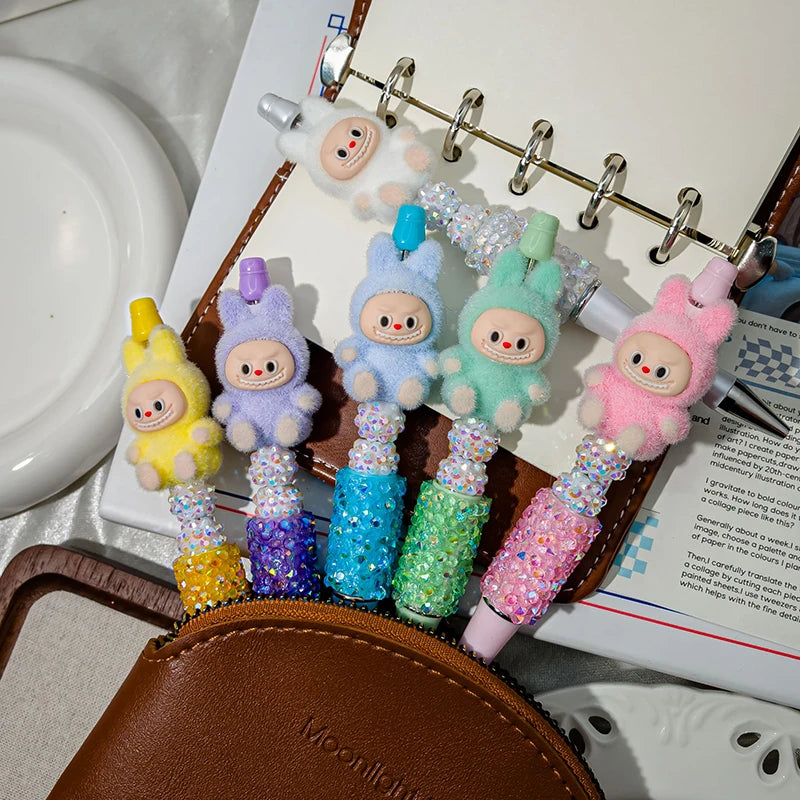 Kawaii Rhinestone Beaded String Ballpoint Pens