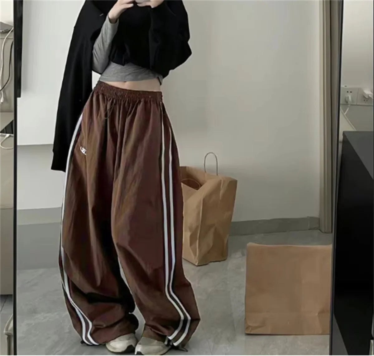 Multi-Colored Vintage Wide Leg Vintage Cargo Pants