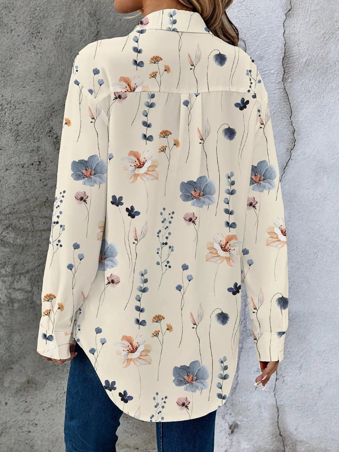 Women's Multicolor Floral Print Blouse Casual Summer Top Elegant Coffee Date Weekend Brunch Park Stroll Fashion Blouse