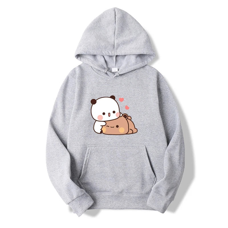 Cute Bear Printed Snuggly Bears Pullover Hoodie