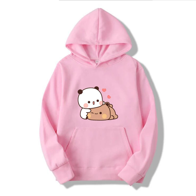 Cute Bear Printed Snuggly Bears Pullover Hoodie