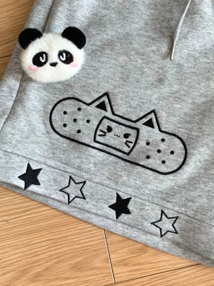 Japanese Style Kawaii Cute Cat Ear Embroidery Shorts