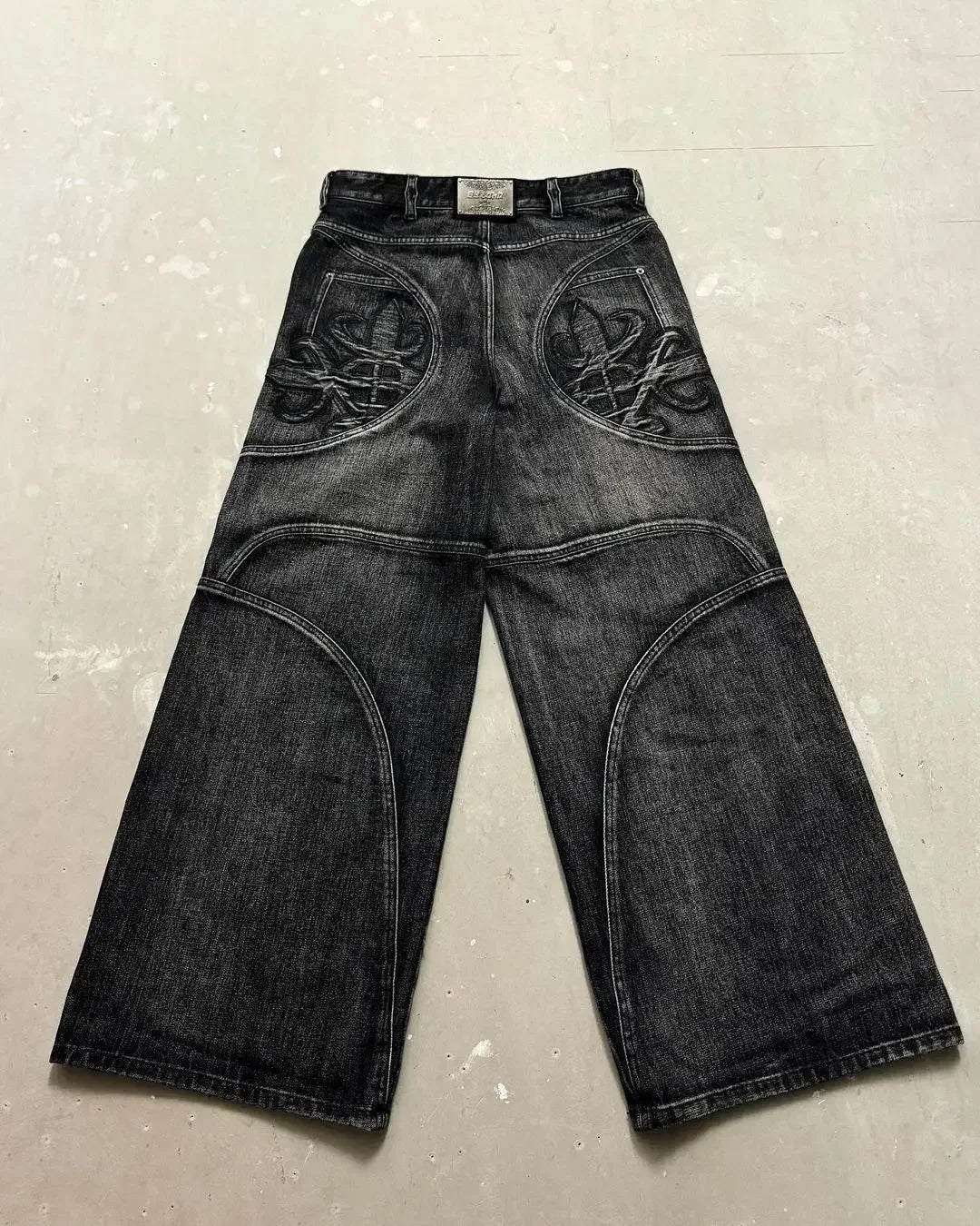 Y2k Goth Printed Retro High Waisted Slouchy Jeans