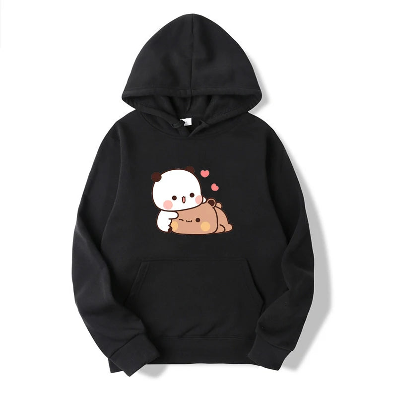 Cute Bear Printed Snuggly Bears Pullover Hoodie