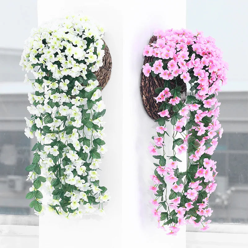 Multicolored Artificial Flower Hanging Orchid Wall Decoration