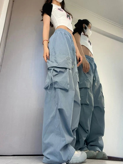 Women Cargo Casual High Waist Hip-hop Trousers