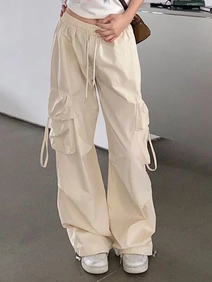 Women Cargo Casual High Waist Hip-hop Trousers