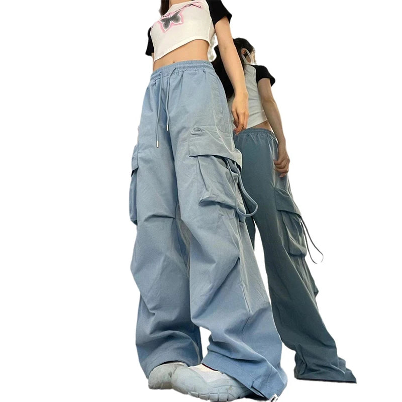 Women Cargo Casual High Waist Hip-hop Trousers