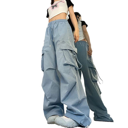Women Cargo Casual High Waist Hip-hop Trousers