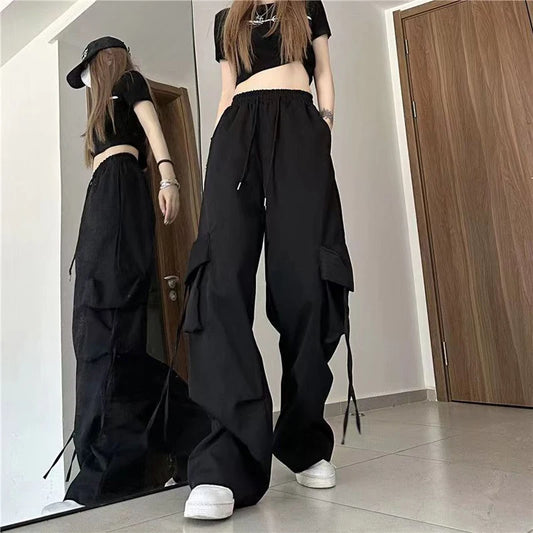 Women Cargo Casual High Waist Hip-hop Trousers