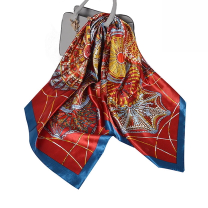 Silk Printed Rose Scarf