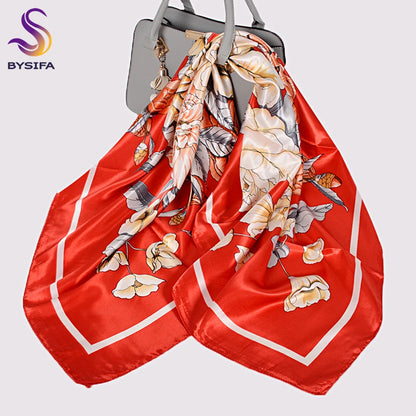 Silk Printed Rose Scarf