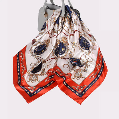 Silk Printed Rose Scarf