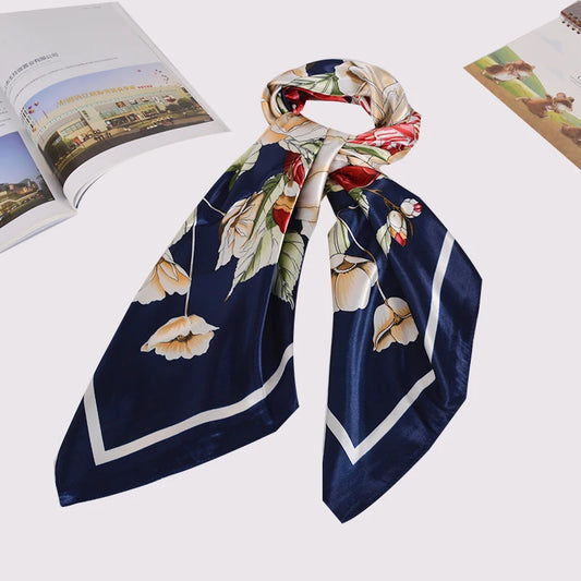Silk Printed Rose Scarf