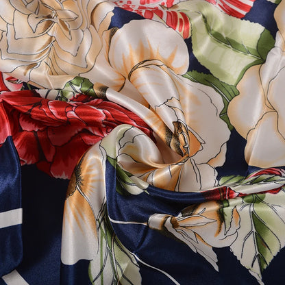 Silk Printed Rose Scarf