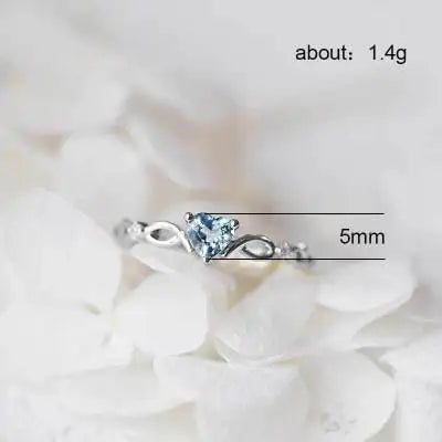 Huitan Heart Ring Multi Colored