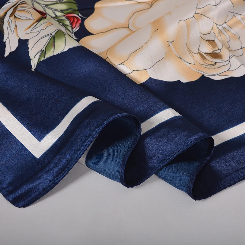 Silk Printed Rose Scarf