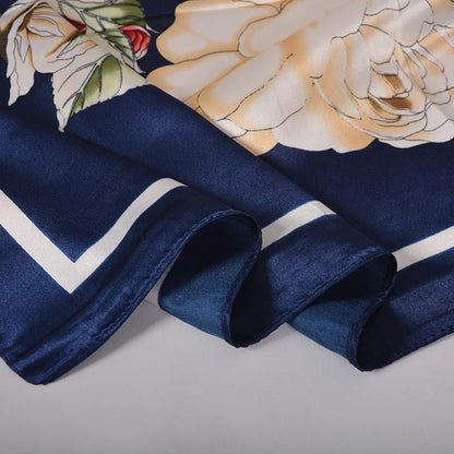 Silk Printed Rose Scarf