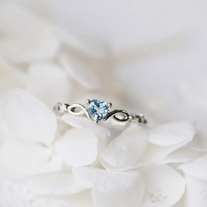 Huitan Heart Ring Multi Colored