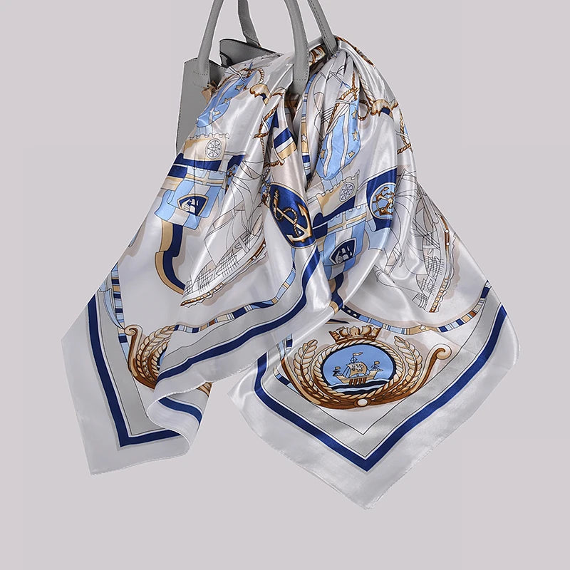 Silk Printed Rose Scarf