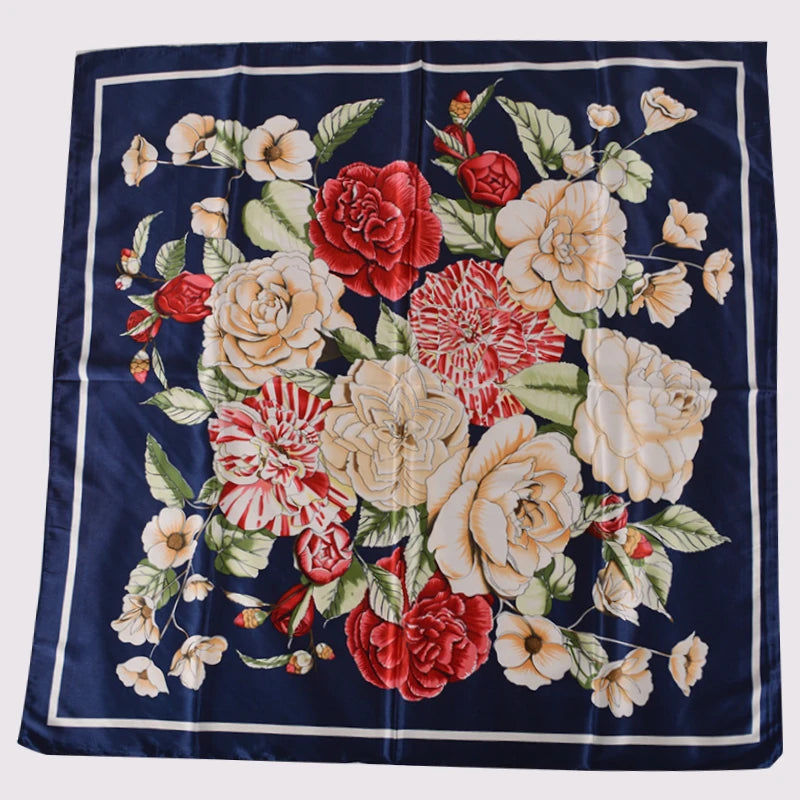 Silk Printed Rose Scarf