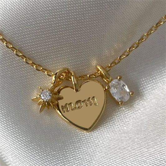 Mother's Day Necklace Love Pendant 18K Collar