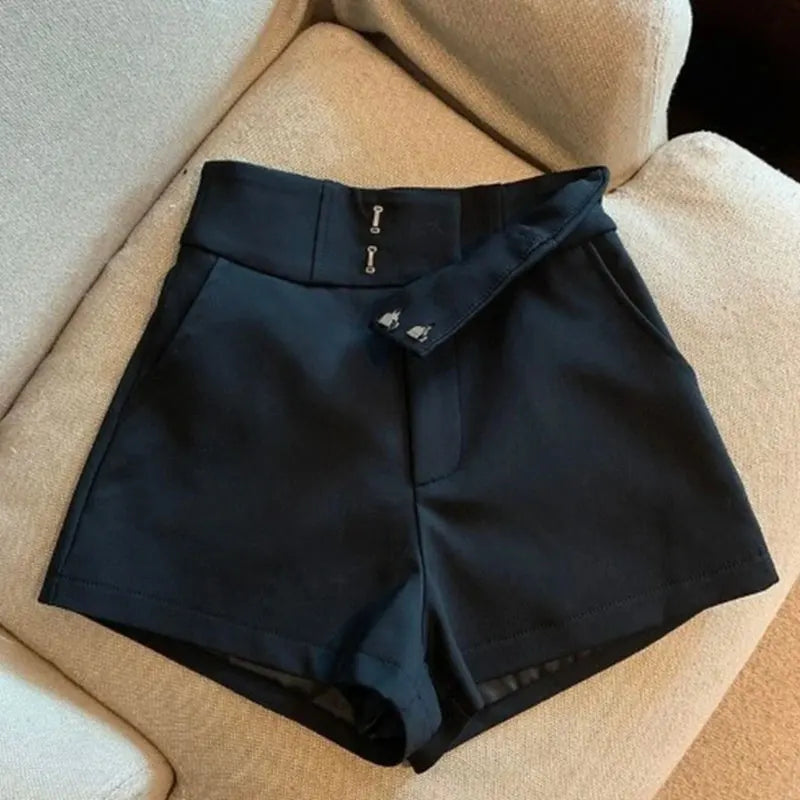 Simple Casual Straight High Waist Elegance Shorts