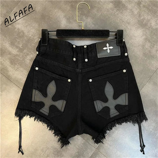 Y2K Cross Pocket High Waist Emo Streetwear Shorts