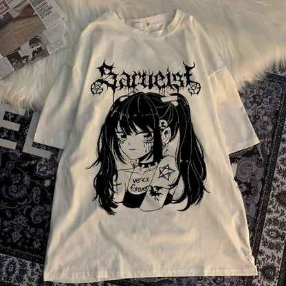 Loose Harajuku Punk Girl Oversized T-shirt