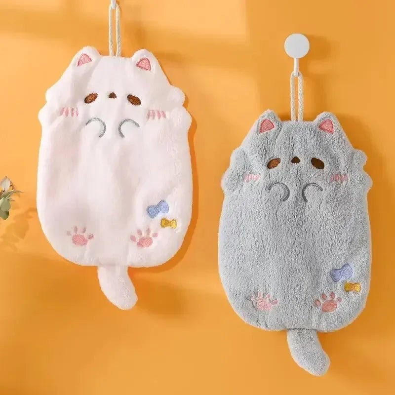 Cartoon Tanuki Cat Hanging Towels