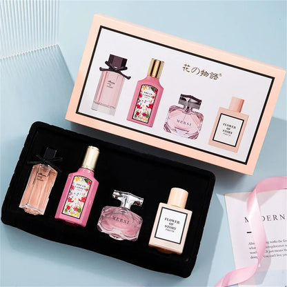 Women's High-Quality 110ML Eau De Parfum Set - Floral Scent Lasting Fragrance Four Piece Gift Box Perfume Set