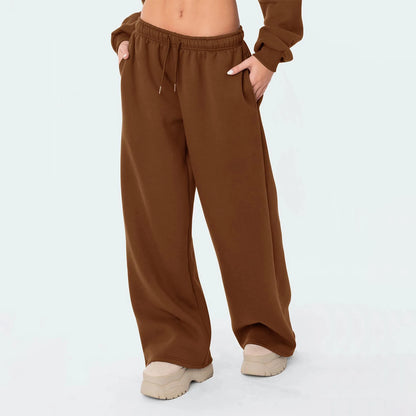 Fashion Comfy Solid Color Drawstring Women Joggers