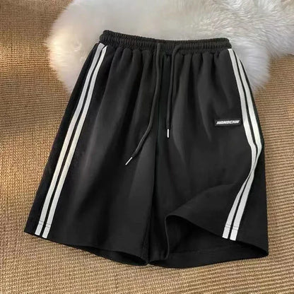 Summer Korean Strippped Loose Sport Shorts