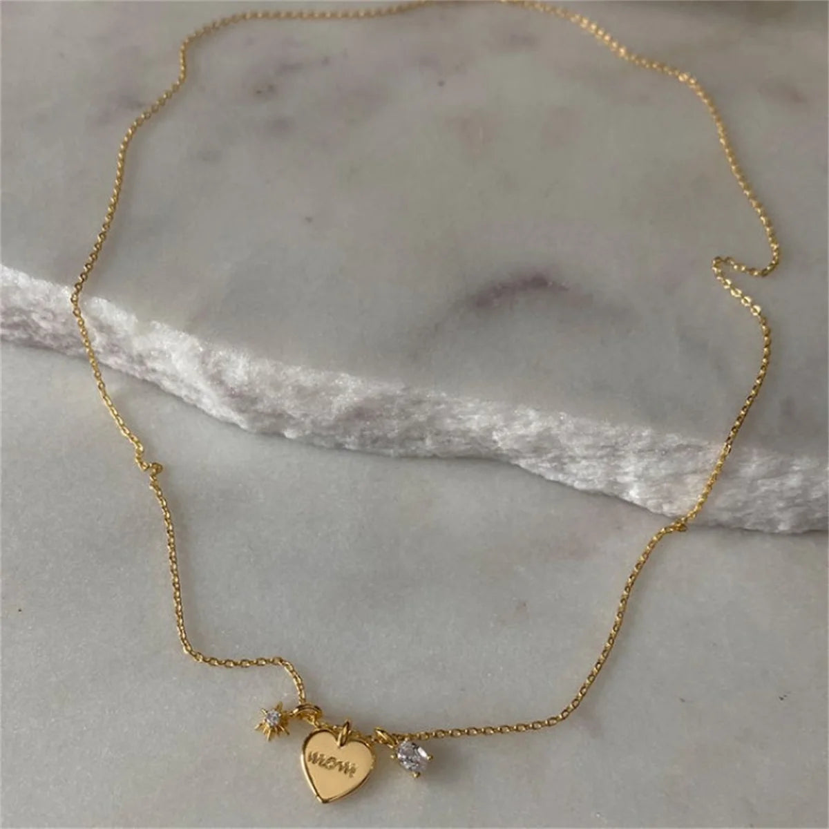 Mother's Day Necklace Love Pendant 18K Collar