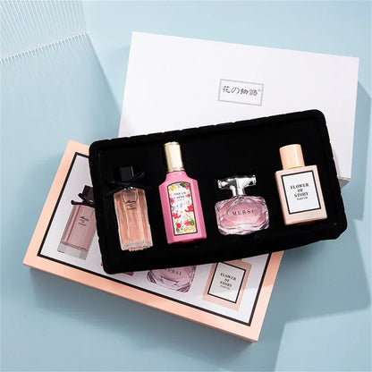 Women's High-Quality 110ML Eau De Parfum Set - Floral Scent Lasting Fragrance Four Piece Gift Box Perfume Set